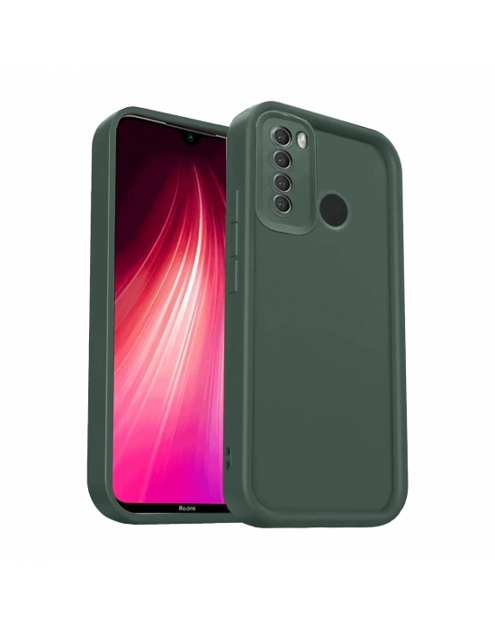 Newface Xiaomi Redmi Note 8 Kılıf Viera Silikon - Koyu Yeşil