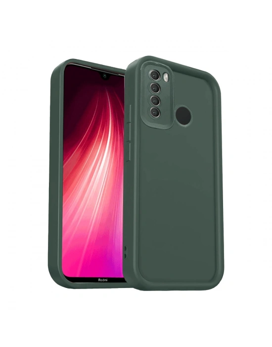 Newface Xiaomi Redmi Note 8 Kılıf Viera Silikon - Koyu Yeşil