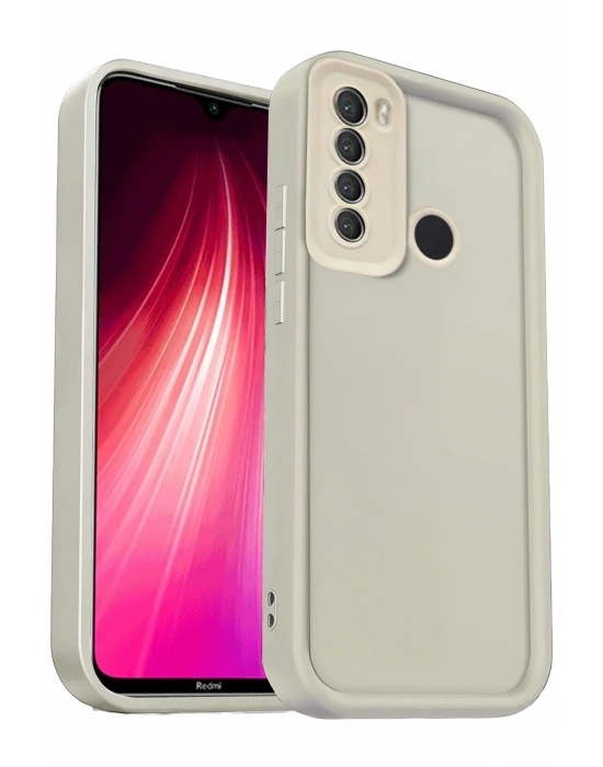 Newface Xiaomi Redmi Note 8 Kılıf Viera Silikon - Krem