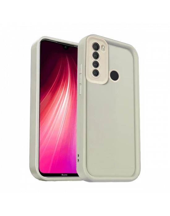 Newface Xiaomi Redmi Note 8 Kılıf Viera Silikon - Krem