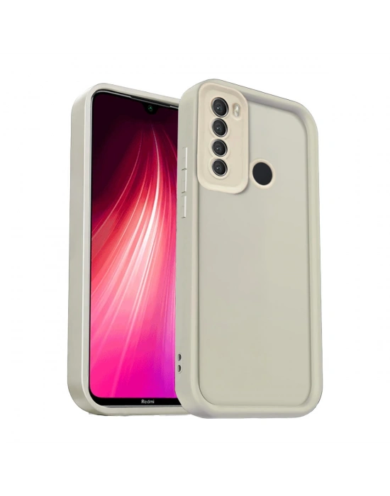 Newface Xiaomi Redmi Note 8 Kılıf Viera Silikon - Krem