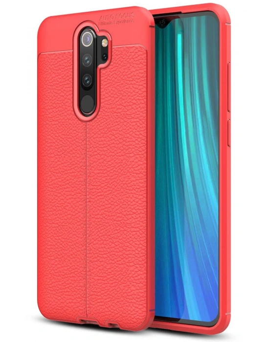 Newface Xiaomi Redmi Note 8 Pro Kılıf Auto Focus Kapak - Kırmızı
