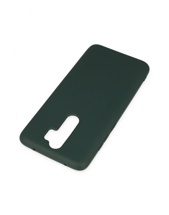 Newface Xiaomi Redmi Note 8 Pro Kılıf Nano içi Kadife Silikon - Koyu Yeşil