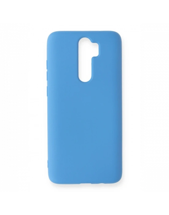 Newface Xiaomi Redmi Note 8 Pro Kılıf Nano içi Kadife Silikon - Mavi