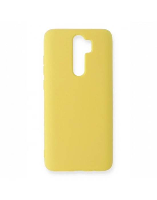 Newface Xiaomi Redmi Note 8 Pro Kılıf Nano içi Kadife Silikon - Sarı