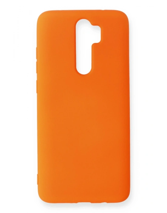 Newface Xiaomi Redmi Note 8 Pro Kılıf Nano içi Kadife Silikon - Turuncu