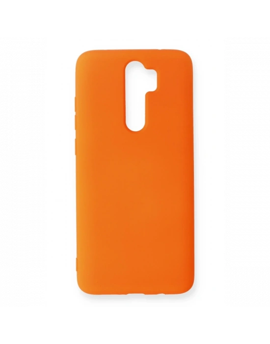 Newface Xiaomi Redmi Note 8 Pro Kılıf Nano içi Kadife Silikon - Turuncu