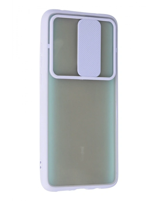 Newface Xiaomi Redmi Note 8 Pro Kılıf Palm Buzlu Kamera Sürgülü Silikon - Lila