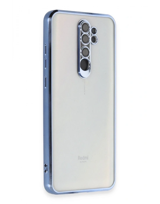Newface Xiaomi Redmi Note 8 Pro Kılıf Razer Lensli Silikon - Açık Mavi