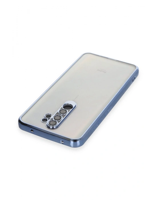 Newface Xiaomi Redmi Note 8 Pro Kılıf Razer Lensli Silikon - Açık Mavi