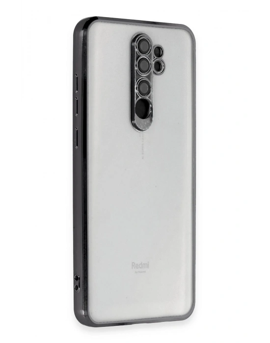 Newface Xiaomi Redmi Note 8 Pro Kılıf Razer Lensli Silikon - Siyah