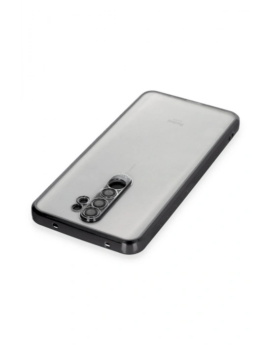 Newface Xiaomi Redmi Note 8 Pro Kılıf Razer Lensli Silikon - Siyah