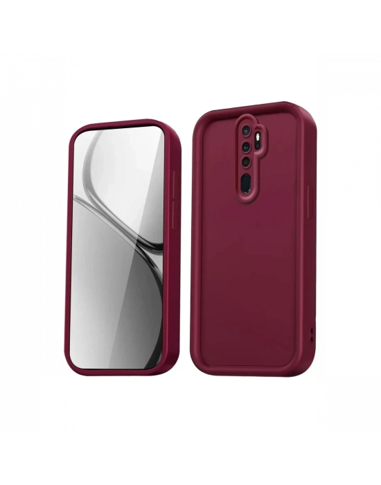 Newface Xiaomi Redmi Note 8 Pro Kılıf Viera Silikon - Bordo