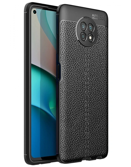 Newface Xiaomi Redmi Note 9 5G Kılıf Auto Focus Kapak - Siyah