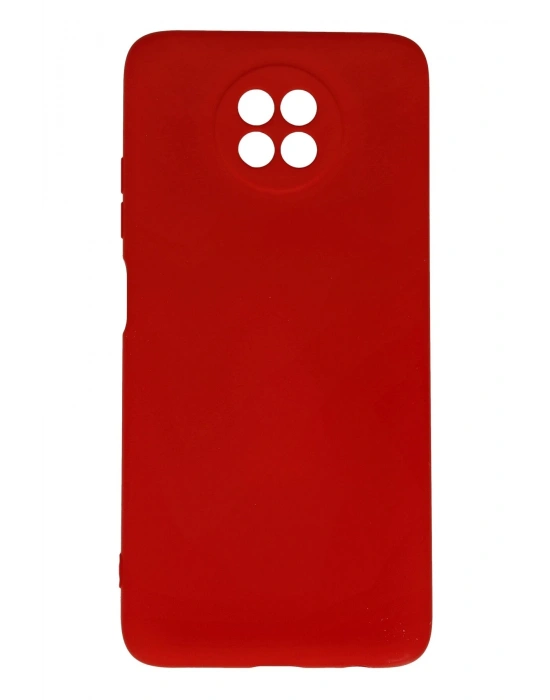 Newface Xiaomi Redmi Note 9 5G Kılıf Nano içi Kadife Silikon - Kırmızı