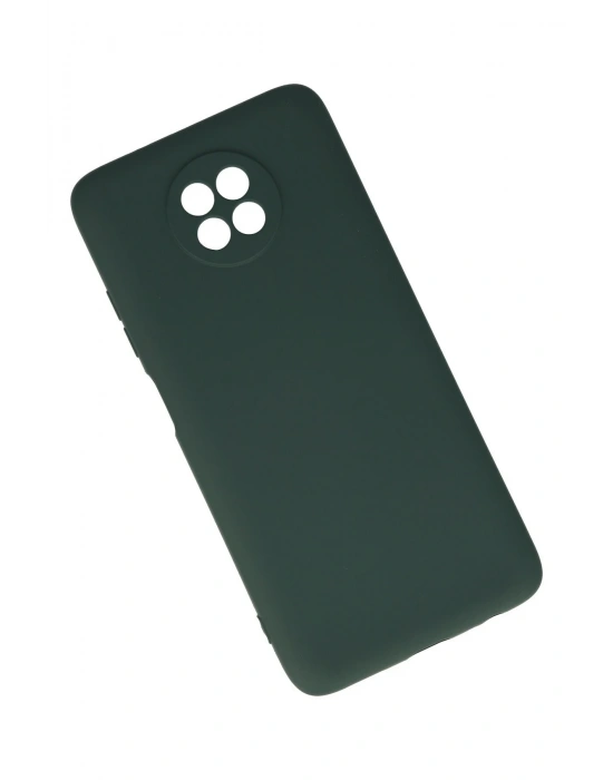 Newface Xiaomi Redmi Note 9 5G Kılıf Nano içi Kadife Silikon - Koyu Yeşil