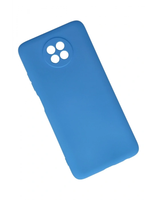 Newface Xiaomi Redmi Note 9 5G Kılıf Nano içi Kadife Silikon - Mavi