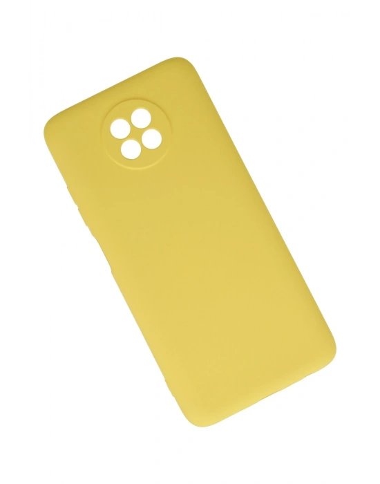 Newface Xiaomi Redmi Note 9 5G Kılıf Nano içi Kadife Silikon - Sarı