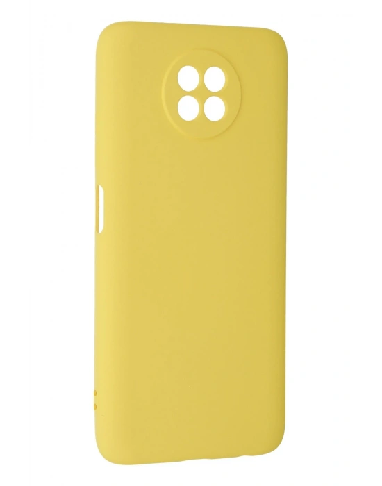 Newface Xiaomi Redmi Note 9 5G Kılıf Nano içi Kadife Silikon - Sarı