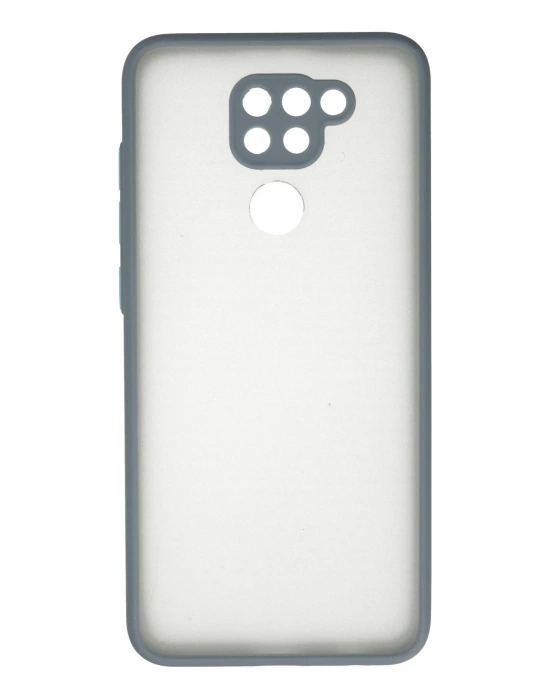 Newface Xiaomi Redmi Note 9 Kılıf Montreal Silikon Kapak - Gri