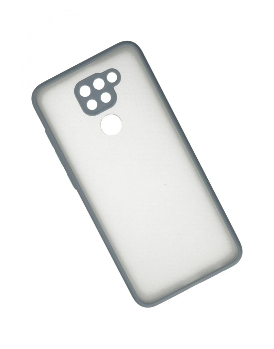 Newface Xiaomi Redmi Note 9 Kılıf Montreal Silikon Kapak - Gri