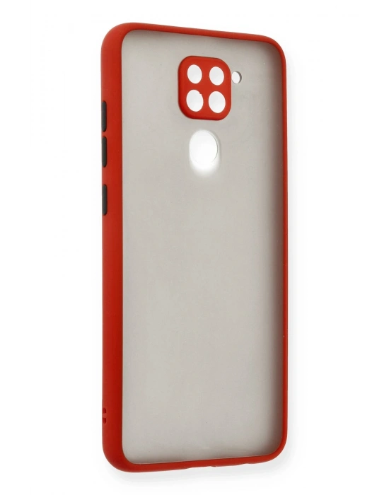 Newface Xiaomi Redmi Note 9 Kılıf Montreal Silikon Kapak - Kırmızı