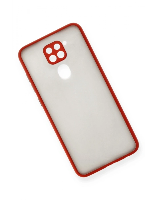Newface Xiaomi Redmi Note 9 Kılıf Montreal Silikon Kapak - Kırmızı