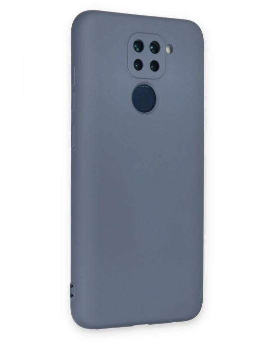 Newface Xiaomi Redmi Note 9 Kılıf Nano içi Kadife Silikon - Gri