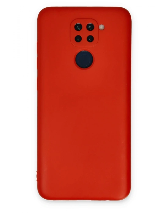 Newface Xiaomi Redmi Note 9 Kılıf Nano içi Kadife Silikon - Kırmızı