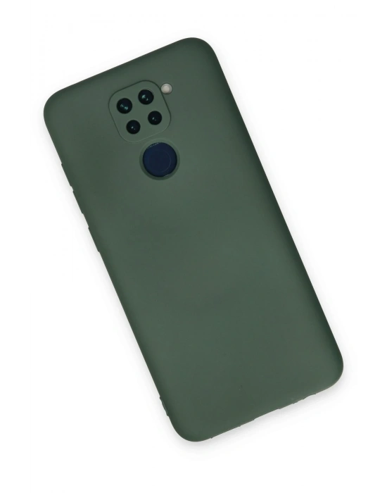 Newface Xiaomi Redmi Note 9 Kılıf Nano içi Kadife Silikon - Koyu Yeşil