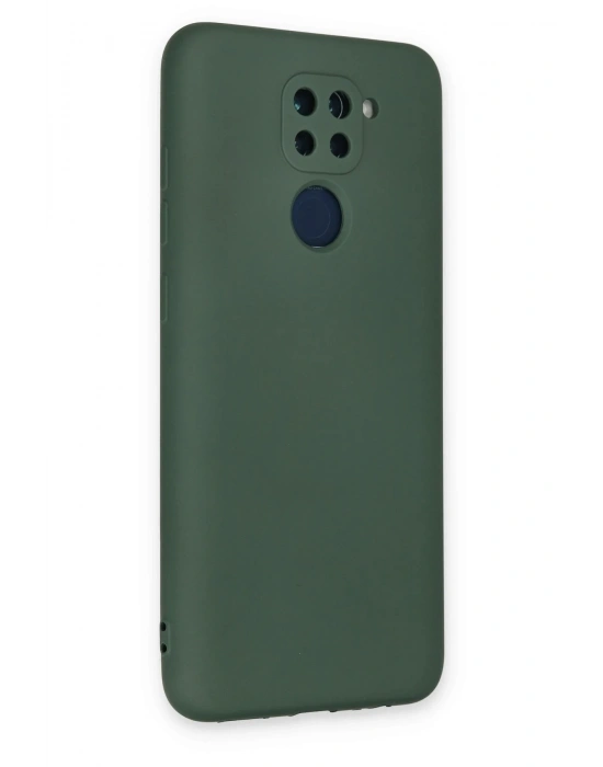 Newface Xiaomi Redmi Note 9 Kılıf Nano içi Kadife Silikon - Koyu Yeşil
