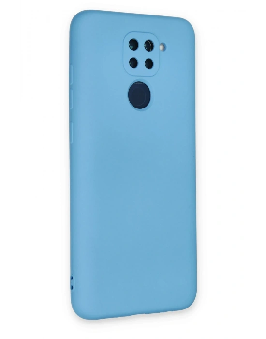 Newface Xiaomi Redmi Note 9 Kılıf Nano içi Kadife Silikon - Mavi