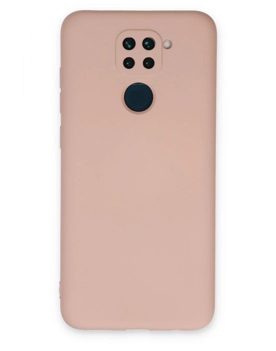 Newface Xiaomi Redmi Note 9 Kılıf Nano içi Kadife Silikon - Pudra