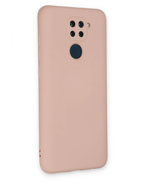 Newface Xiaomi Redmi Note 9 Kılıf Nano içi Kadife Silikon - Pudra