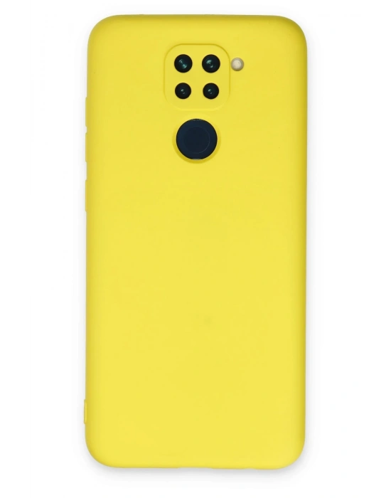 Newface Xiaomi Redmi Note 9 Kılıf Nano içi Kadife Silikon - Sarı