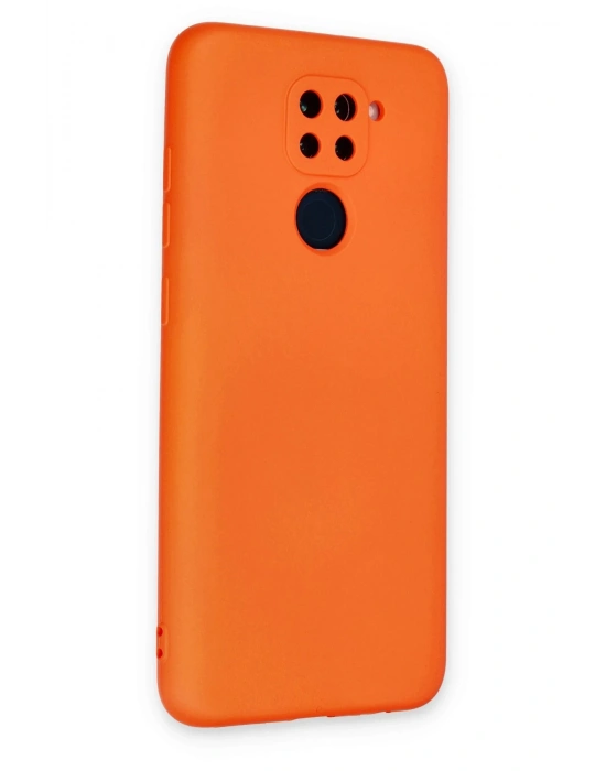 Newface Xiaomi Redmi Note 9 Kılıf Nano içi Kadife Silikon - Turuncu