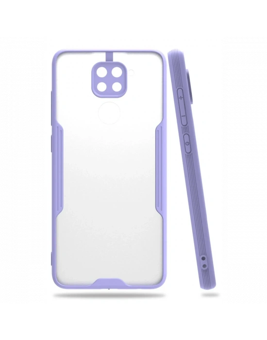Newface Xiaomi Redmi Note 9 Kılıf Platin Silikon - Lila
