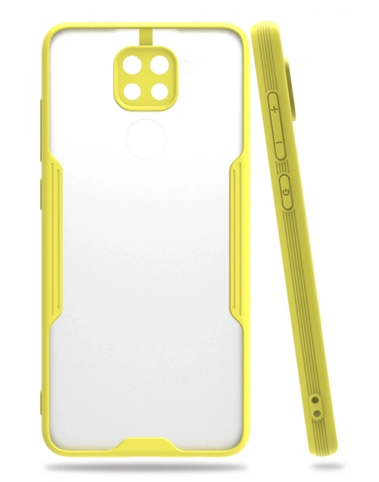 Newface Xiaomi Redmi Note 9 Kılıf Platin Silikon - Sarı