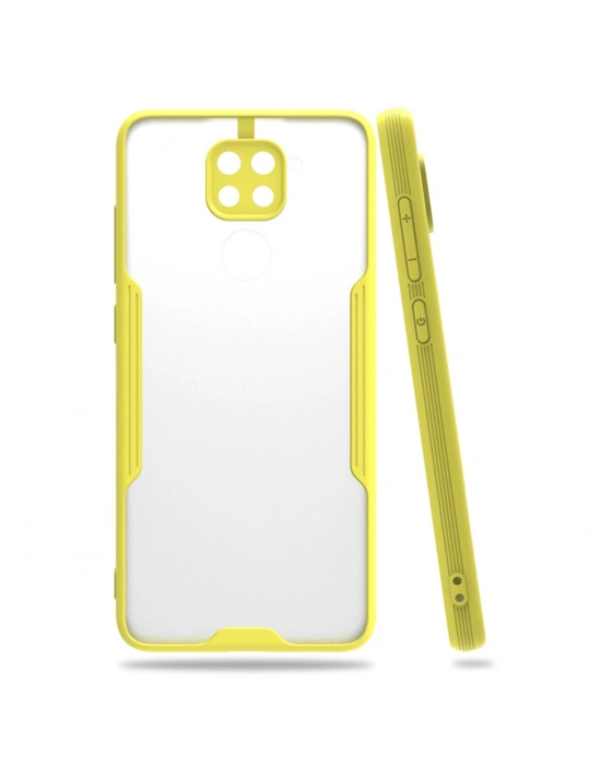 Newface Xiaomi Redmi Note 9 Kılıf Platin Silikon - Sarı