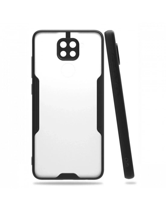 Newface Xiaomi Redmi Note 9 Kılıf Platin Silikon - Siyah