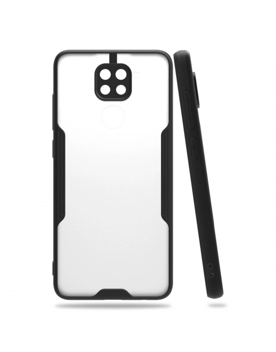 Newface Xiaomi Redmi Note 9 Kılıf Platin Silikon - Siyah