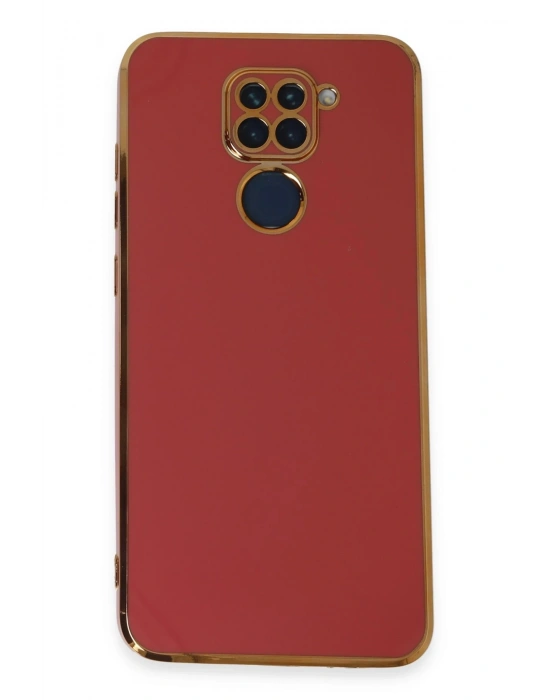 Newface Xiaomi Redmi Note 9 Kılıf Volet Silikon - Kırmızı