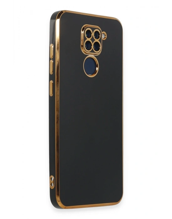 Newface Xiaomi Redmi Note 9 Kılıf Volet Silikon - Siyah