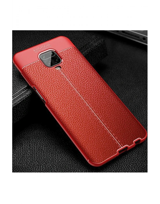 Newface Xiaomi Redmi Note 9 Pro Kılıf Auto Focus Kapak - Kırmızı