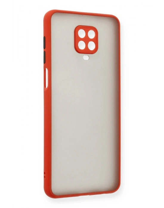 Newface Xiaomi Redmi Note 9 Pro Kılıf Montreal Silikon Kapak - Kırmızı