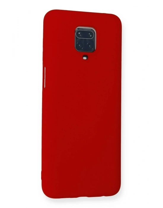 Newface Xiaomi Redmi Note 9 Pro Kılıf Nano içi Kadife Silikon - Kırmızı