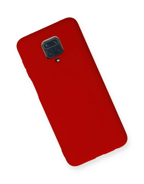 Newface Xiaomi Redmi Note 9 Pro Kılıf Nano içi Kadife Silikon - Kırmızı