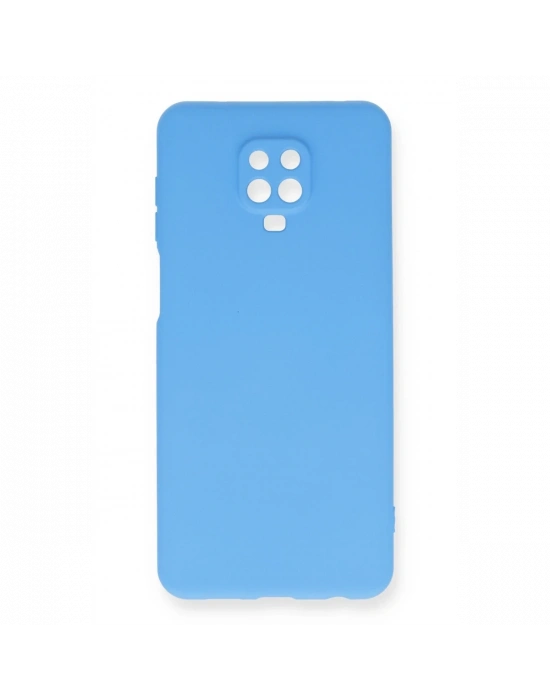 Newface Xiaomi Redmi Note 9 Pro Kılıf Nano içi Kadife Silikon - Mavi