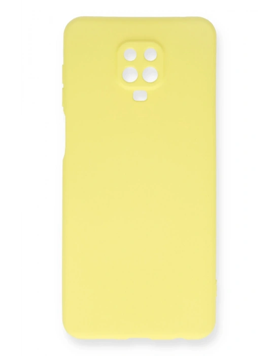 Newface Xiaomi Redmi Note 9 Pro Kılıf Nano içi Kadife Silikon - Sarı