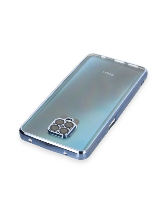 Newface Xiaomi Redmi Note 9 Pro Kılıf Razer Lensli Silikon - Açık Mavi